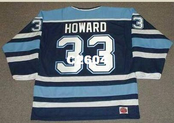 

men #33 jimmy howard maine black bears 2004 retro hockey jersey or custom any name or number retro jersey, Black;red