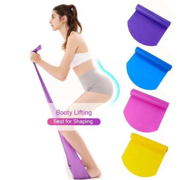 

fitness resistance bands gym bands equipment for home yoga training exercise sport elastic natural rubber booty 150cm hot