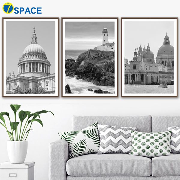 

lighthouse landscape nordic posters and prints wall art canvas painting black white wall pictures for living room art decor