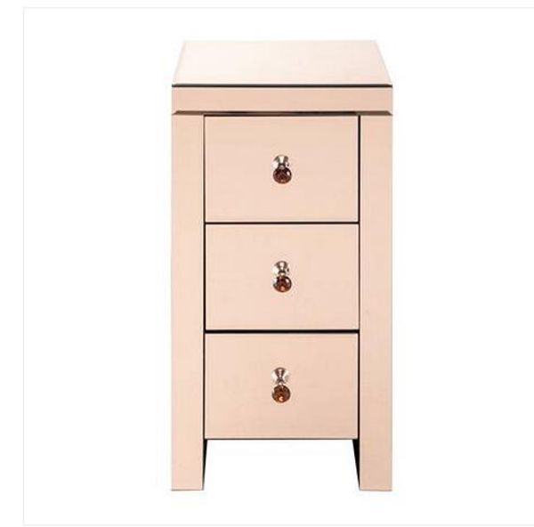 

мода бесплатная доставка оптовые продажи зеркального стекла прикроватный столик с тремя ящиками роза