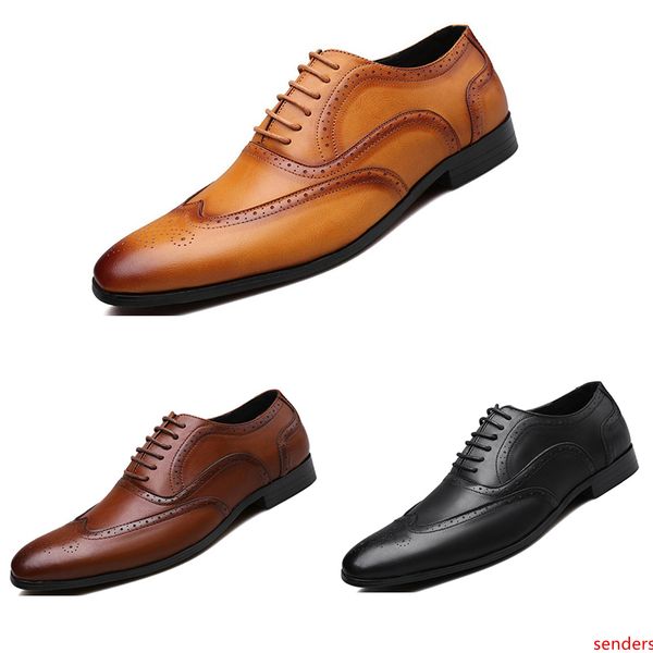 

2020 shoes for men dress leather black eight white brown light brown fashion running shoes size 40-45