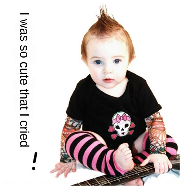 

children's bingshuang doll doll sunscreen tattoo sleeve male and female baby anti-mosquito tide sleeve tattoo baby flower arm, White