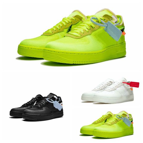

2019 off white x new 1 the ten europe white 2.0 chicago virgil powder white green black unc basketball training flat shoes