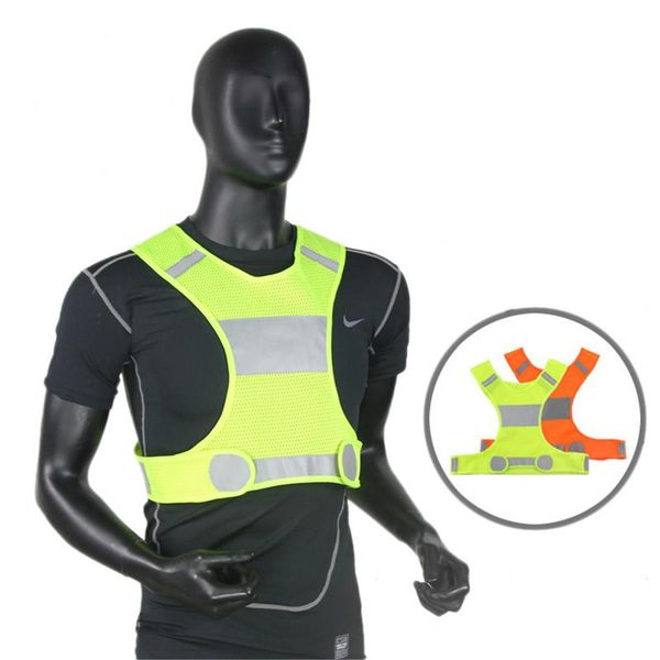 

bike cycling vest reflective cleaner tanks bike bicycle vest sleeveless night running security riding outdoor protection, Black