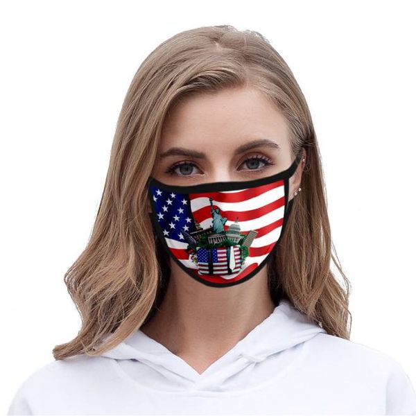 

2020 3d us flag printed mask american independence day face mask washable dustproof mouth cover fashion protective masks dhl free