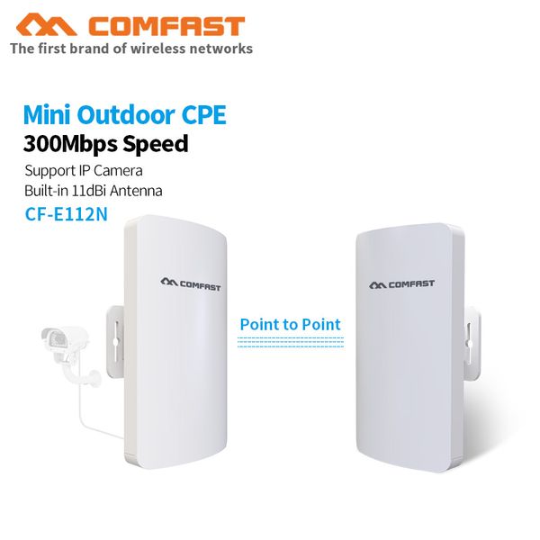 

2pcs 1-2km long range outdoor cpe 300mbps wi-fi access point wireless bridge wifi router antenna ip camera nanostation