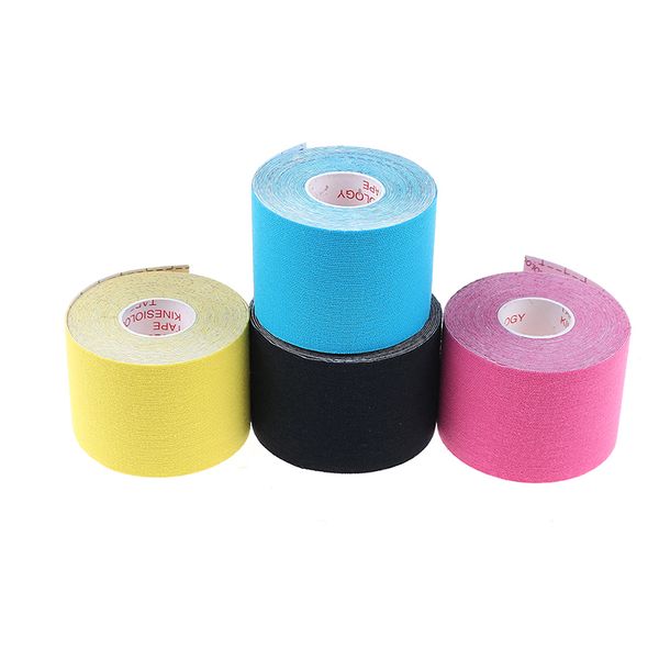 

muscle roll cotton bandage sports 1pc tape kinesiology tape elastic adhesive strain muscle sticke, Black;gray