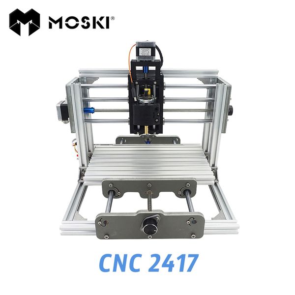 

moski,cnc2417 diy engraving machine, 500mw 2500mw 5500mw laser, 3axis pcb pvc milling, metal and wood carving, grbl