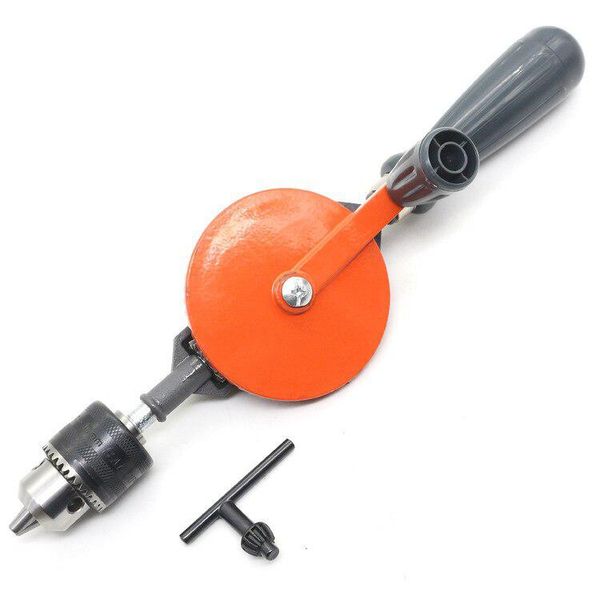 

3/8 inch portable hand crank drill mini manual drill with double pinions for wood plastic double gear