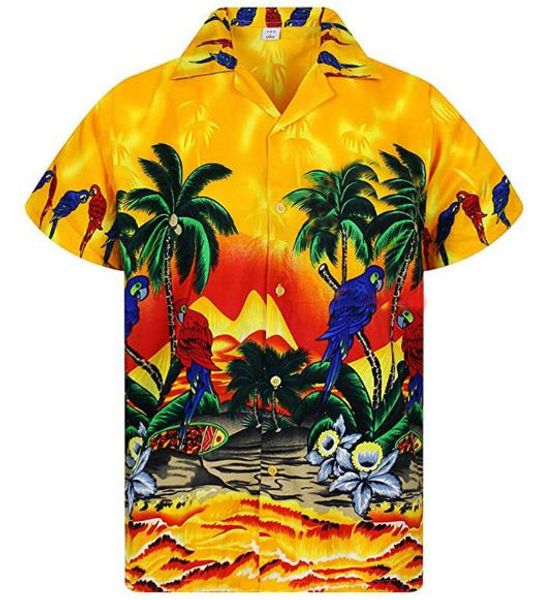 

гавайи стили mens бич рубашка кокосовая печать летних каникулы одежда дизайнерская быстрая сушка homme повседневные мужская мода одежда, White;black