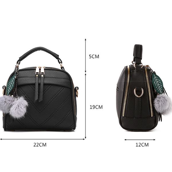 

lanlou 2019 fashion hairball shoulder luxury handbags bags designercasual crossbody bag for women mx200327