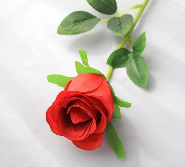Decorazioni per matrimoni fiori forniture per feste fiore di seta fiore rosa gambo singolo colorato fiori artificiali per decorazioni per la casa di nozze