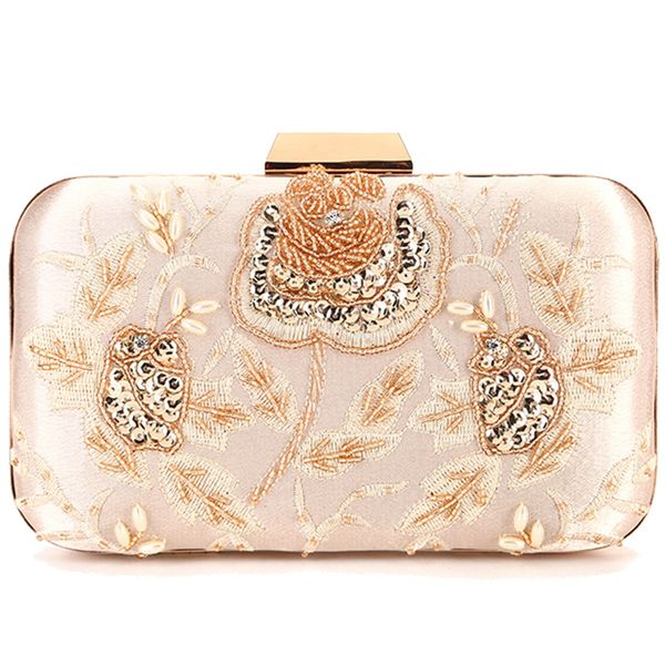 

sequins beaded evening bag handmade party bag flower clutch