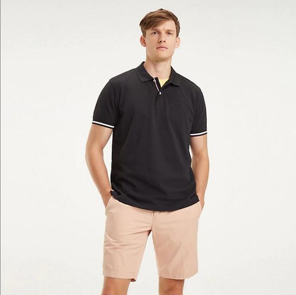 

2020 new pt66875 summer new men polo shirt men fashion & casual male jogger shirts short sleeve breathable contrast color clothing, White;black
