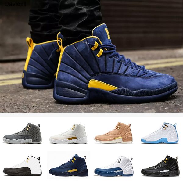 

баскетбольная обувь французских синие 12 таксов 12s тренажерный зал красных игры unc gym красный такси гамма французского синего размера sue