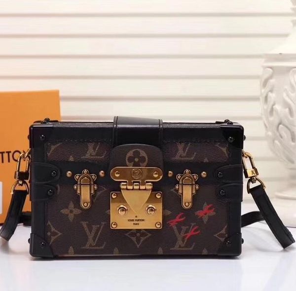 

2020 wholesale designer clutch box original handbags evening bags excellent quality leather purse fashion box brick messenger shoulder bag