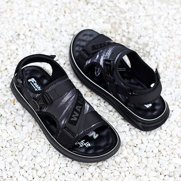 

dress men big footwear hollow on waterproof 39 shoe sandales gladiator slip in comfort s mountain mens masculina 44 sandalen de, Black