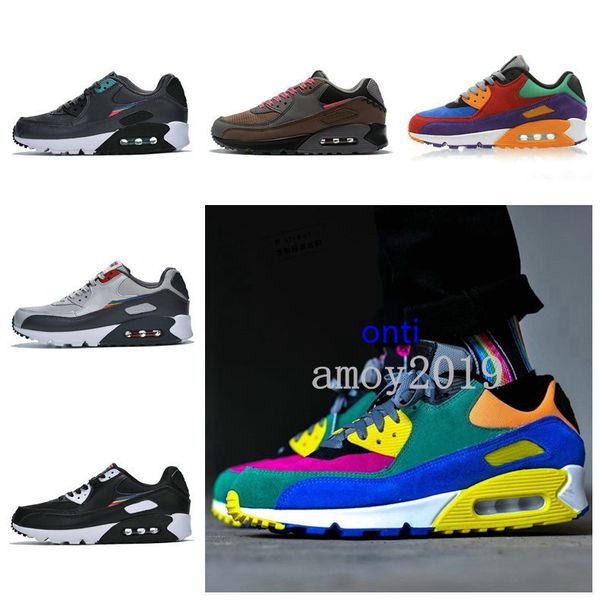 

2019 be true rainbow 90s viotech men running shoes classic side b mens womens 90 designer sports trainers des chaussures betrue sneakers, Black
