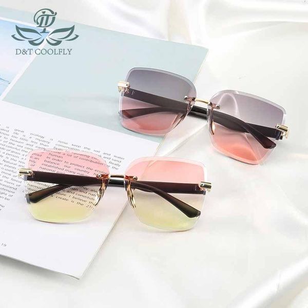 

2019 new trend candy sunglasses women men brand original design casual mirror sunglass fashion rimless female eyeglasses wwxfs