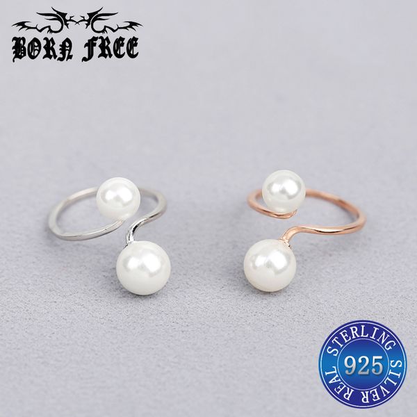 

women rings silver 925 ringen dames anelli donna pearl ring simple anillos bague femme jewelry bijoux en argent 925 joyas mujer