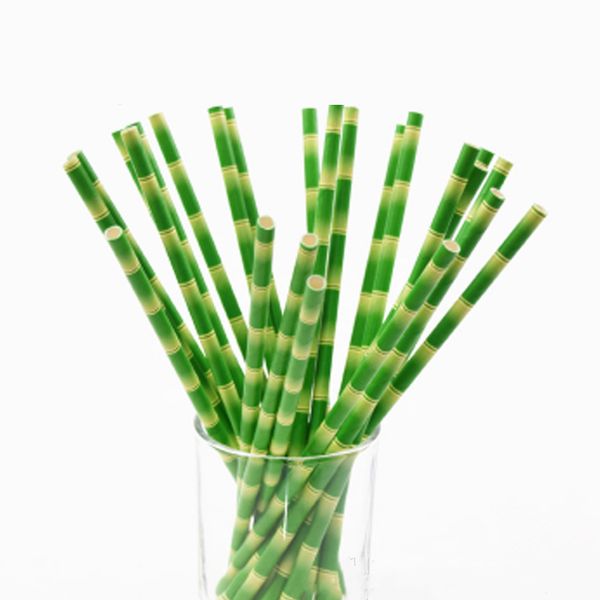 

new 25pcs/lot paper straws disposable bubble tea thick bamboo juice drinking straws eco-friendly milk straw birthday t2i5319