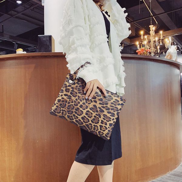 

muqgew women new vintage leopard handle bag for women 2019 female clutch bag simple leather crossbody bags enveloped shaped 0502