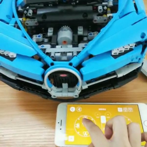 

20086 technic app phone bugatti chrion modified rc motor compatible iegoset 42083 moc bricks blocks educational toys christmas gifts