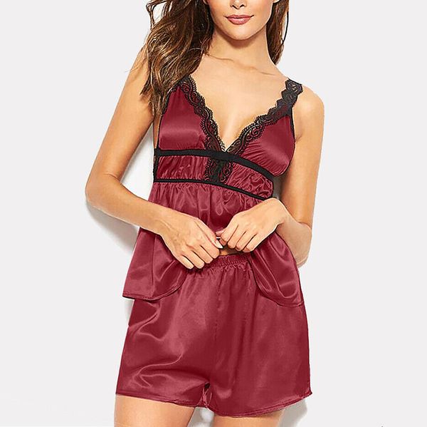 

женщины sexy кружева пижамы наборы ночная рубашка пижамы рукавов спинки твердые дамы женская одежда лето домашний костюм новый 2019, Blue;gray