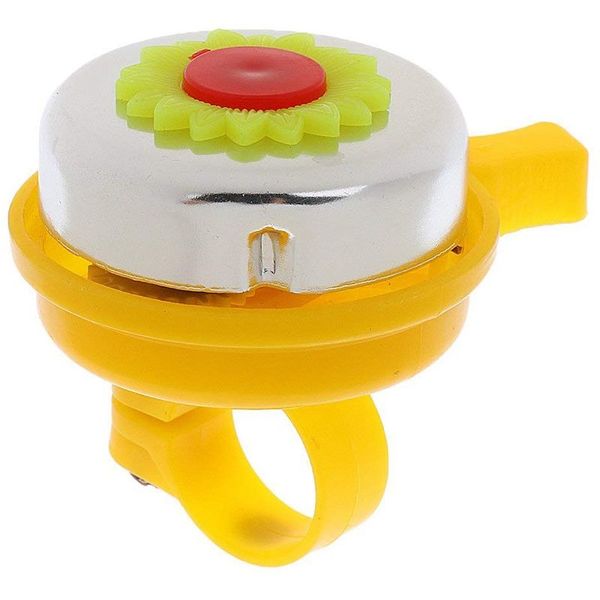 

sunflower shaped kids children child childs bike bicycle cycling bell ring horn - boys girls - yellow , m4 bike horns