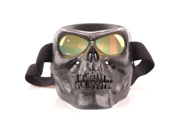 

brand new skull outdoor sungalsses light weight sports protective glasses for motor bike cosplay 2 colors plastic skull mask glassesses, White;black