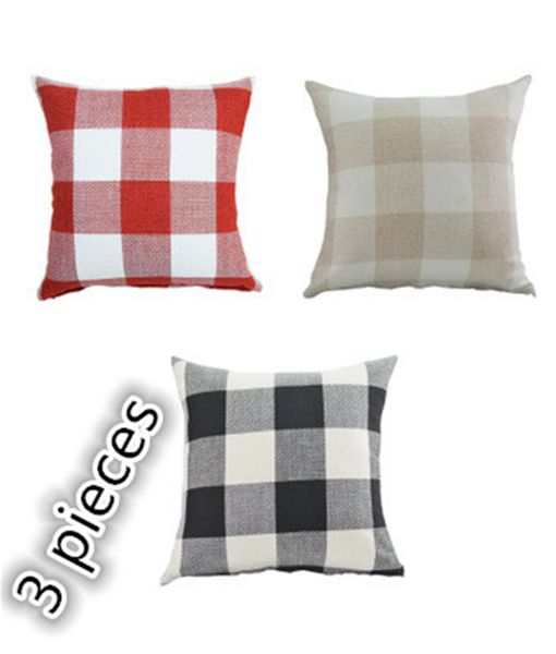 

3 piece linen square home decoration pillowcase theme sofa pillow cushion cover series pillowcase 45x45cm (without pillow