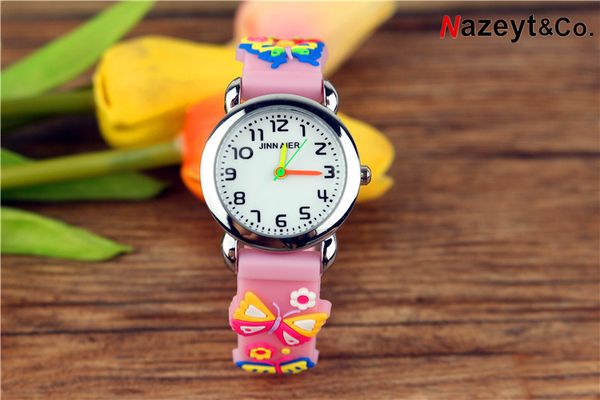 

new cute kids simple digital dial 3d silica gel wrist watch elementary students jelly quartz watch, Blue