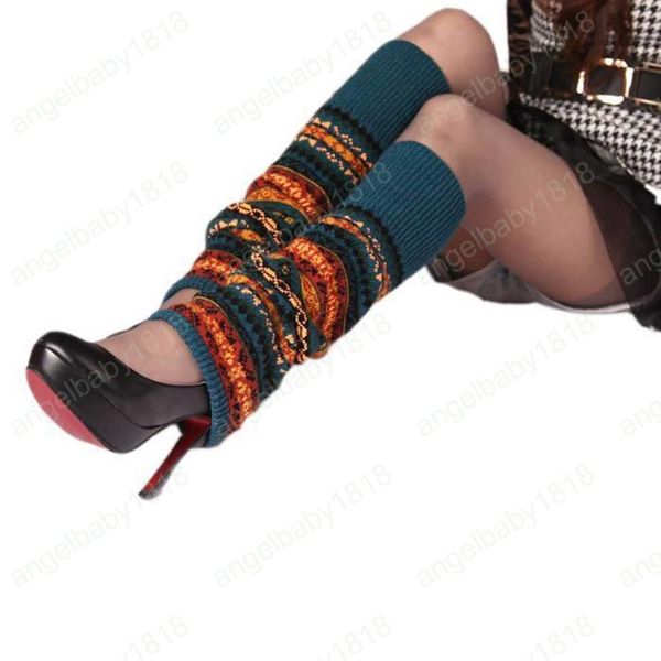 Kadın Boot Çorap Diz bayan Yüksek Bohemya Kış Örme Ayak Isıtıcıları Boot Çorapları Ayak Isıtıcı