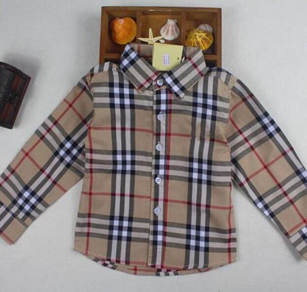 

boys shirt children plaid long sleeve single breasted shirts england style kids designer brand clothes for boy, White;black