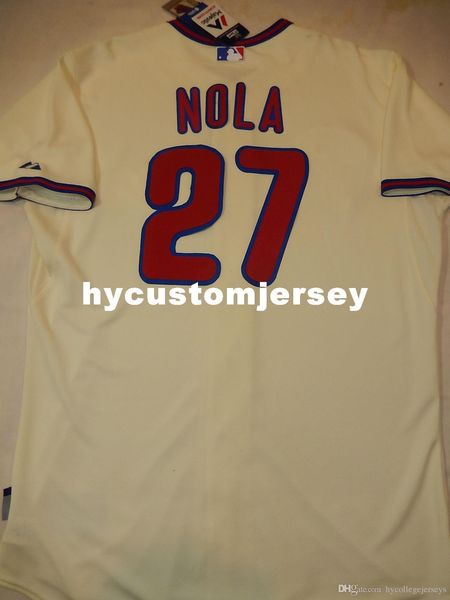 

custom majestic philadelphia #27 aaron nola game jersey creme mens stitched jerseys big and tall size xs-6xl for sale, Black;blue