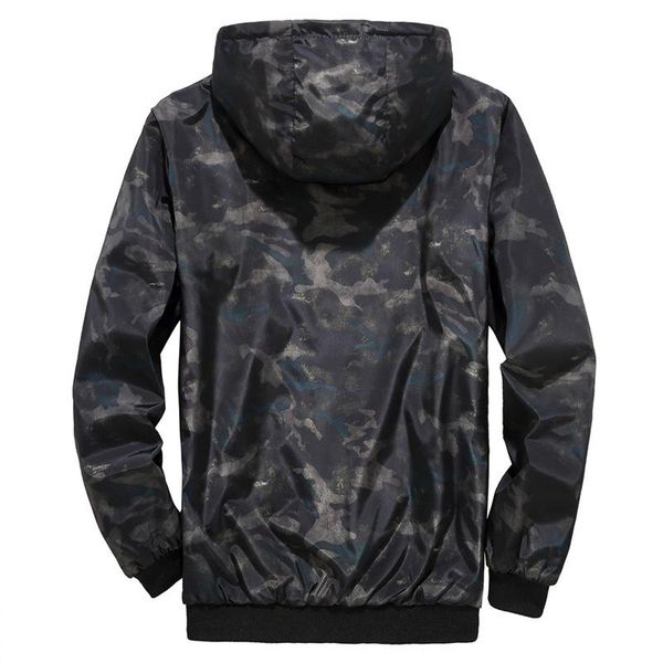 

4xl mens camouflage print jackets sports style fashion hooded long sleeve homme clothing winter autumn casual apparel, Black;brown
