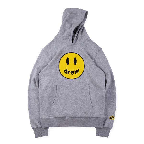

drew house мужской и женщины толстовка drew house улыбайтесь печатями длинных рукавов dh hoodie джастин бибер стиль зима толстовка азиатског, Black