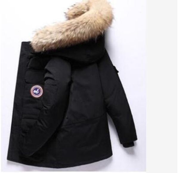 

New 2018 men winter down coat fa hion jacket outerwear keep warm outerwear clothing fur collar hooded overcoat