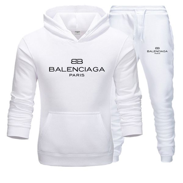 

2020 luxury designer g2 balenciaga fashion classic man cotton tracksuit winter designer white black jacket tracksuit, Gray