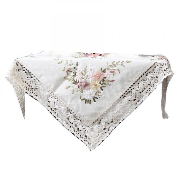 

1 set of cross stitch kit printed stamped round tablecloth easy to learn 35.4Ã35.4in