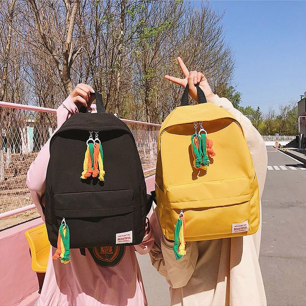 

schoolbag new style mori series candy-colored school bag korean-style friend students canvas backpack women's