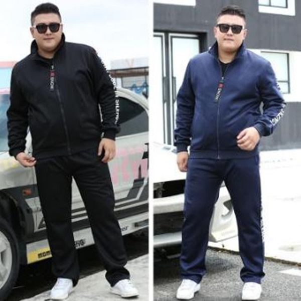 

men's tracksuits set fashion autumn winter sporting suit sweatshirt +sweatpants men clothing 2 pieces sets plus size tracksuit, Gray