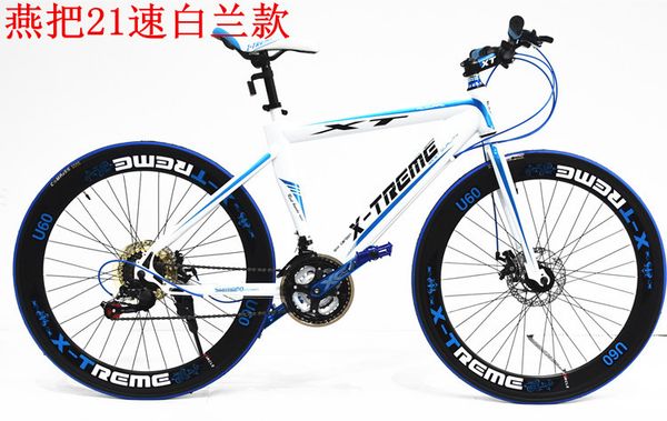 

горячий продавать дорожный велосипед 21-speed ​​14-speed ​​передние и задние дисковые тормоза студенты бент straight handle гонки горный вел