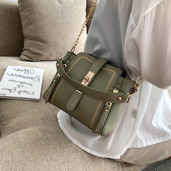 

net red simple casual messenger bag summer popular small bag women's new 2020 all-match ins bucket tide