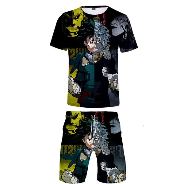 

i of hoodies hero college 3d digital printing short sleeve t shirt shorts suit + children's wear hoodie, Blue;black