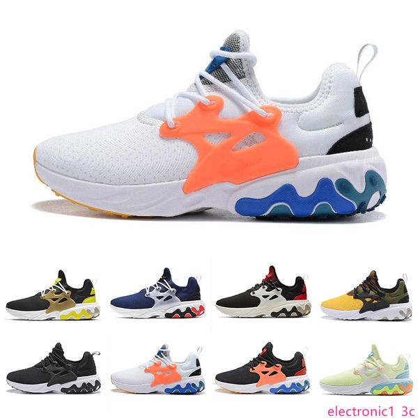 

react presto men women running shoes triple black rabid panda breezy brutal honey mens trainer breathable sports sneakers, Black;green