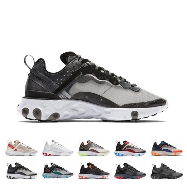 

новые релизы реагируют элемент 87 55 кроссовки мужчин, женщин антрацит light bone тройной черный белый красный орбита мужские тренажеры спор