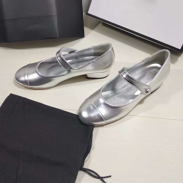 

sliver chunky heel sandals women low heel buckle strap shoes genuine leather casual sandals spring mary janes shoe, Black