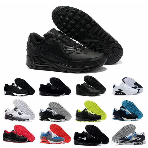 

2019mens sneakers classic 90 men women running shoes black red white
