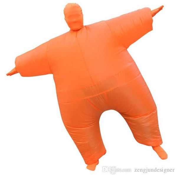 

designer masked fat sumo inflated clothing fashion festival style mascot costumes stage casual apparel womens solid color, Red;yellow